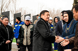 Celebration of Körisw küni (Көрісу күні) held at the Atyrau Oil Refinery